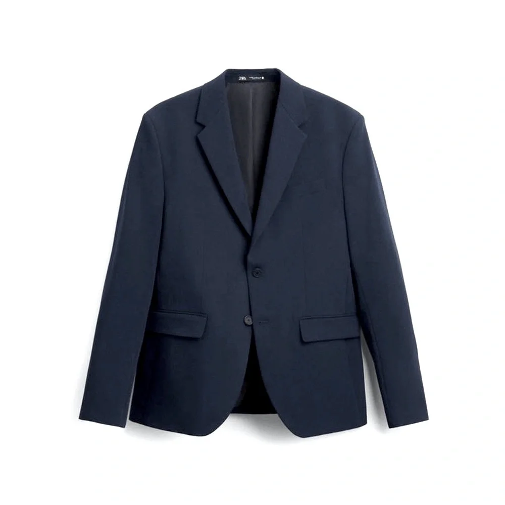 Zara Men's Classic Black Comfort Suit Jacket Blazer Size 34